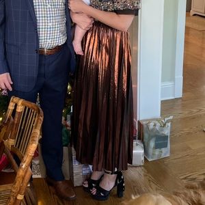 En Saison bronze midi skirt size M